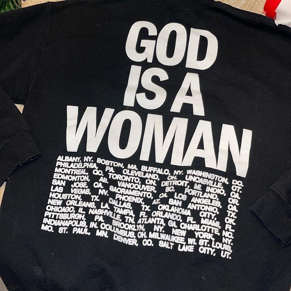Ariana Grande Sweetener World Tour God Is a Woman Crewneck Sweatshirt